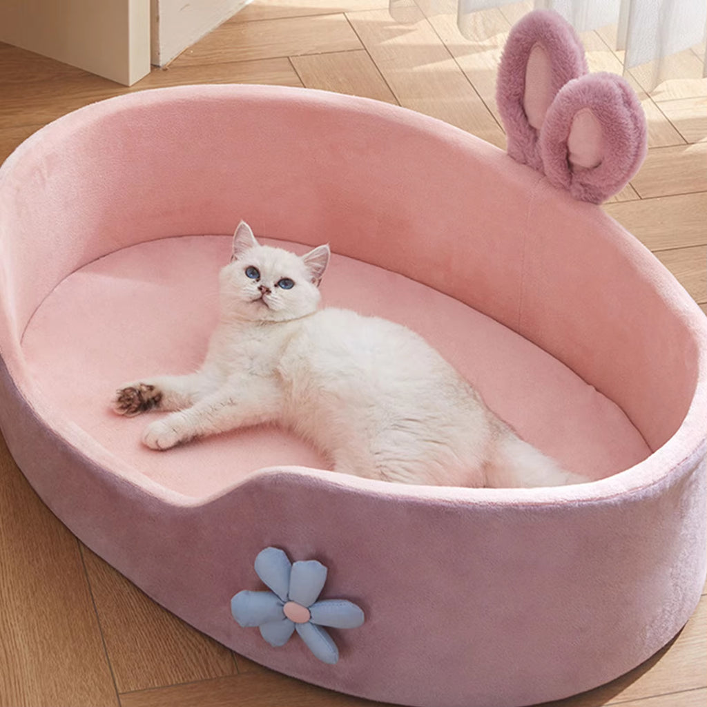  Pet Bed Detachable Washable Dog Sleeping Bed Soft Comfortable Warm Cat Bed for Four Seasons 