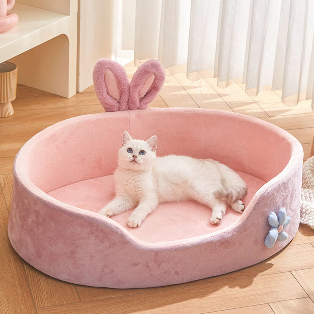  Pet Bed Detachable Washable Dog Sleeping Bed Soft Comfortable Warm Cat Bed for Four Seasons 