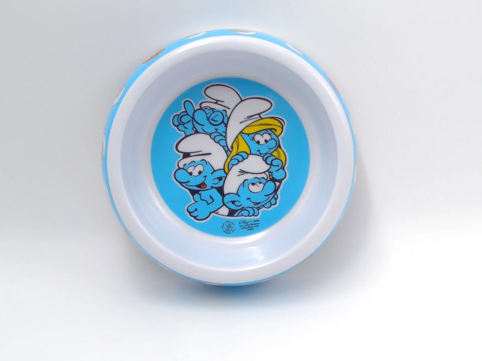 The Smurfs Cat Bowl - Food Water Dish Smurfette Papa Smurf 2025 Brand New